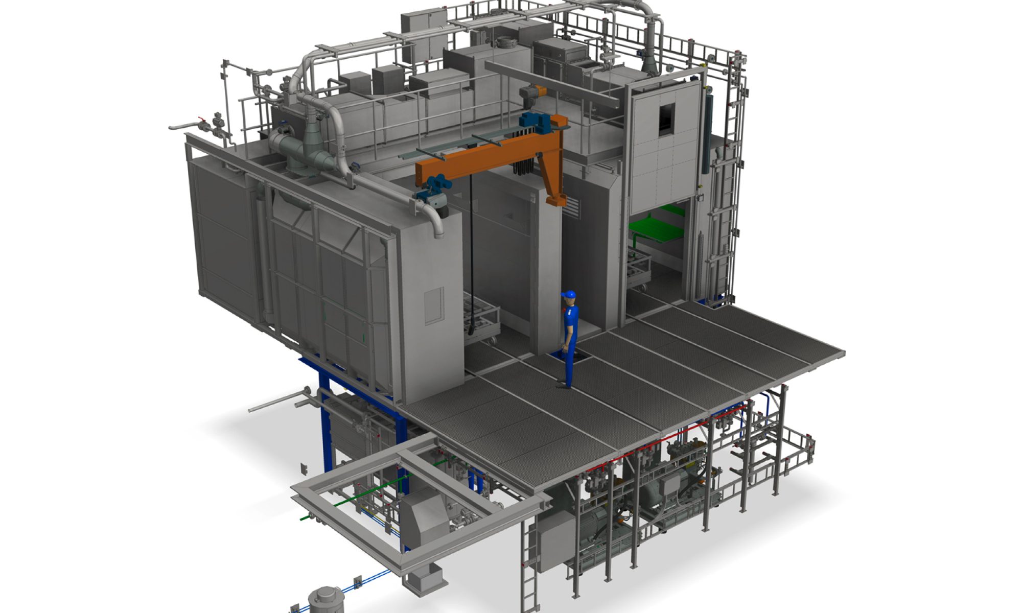 Die Nassdekontanlage NDA001 von Weisser-Bärwinkel GmbH aus Maulburg, entwicklet für den Rückbau des Kernkraftwerks Brockdorf.